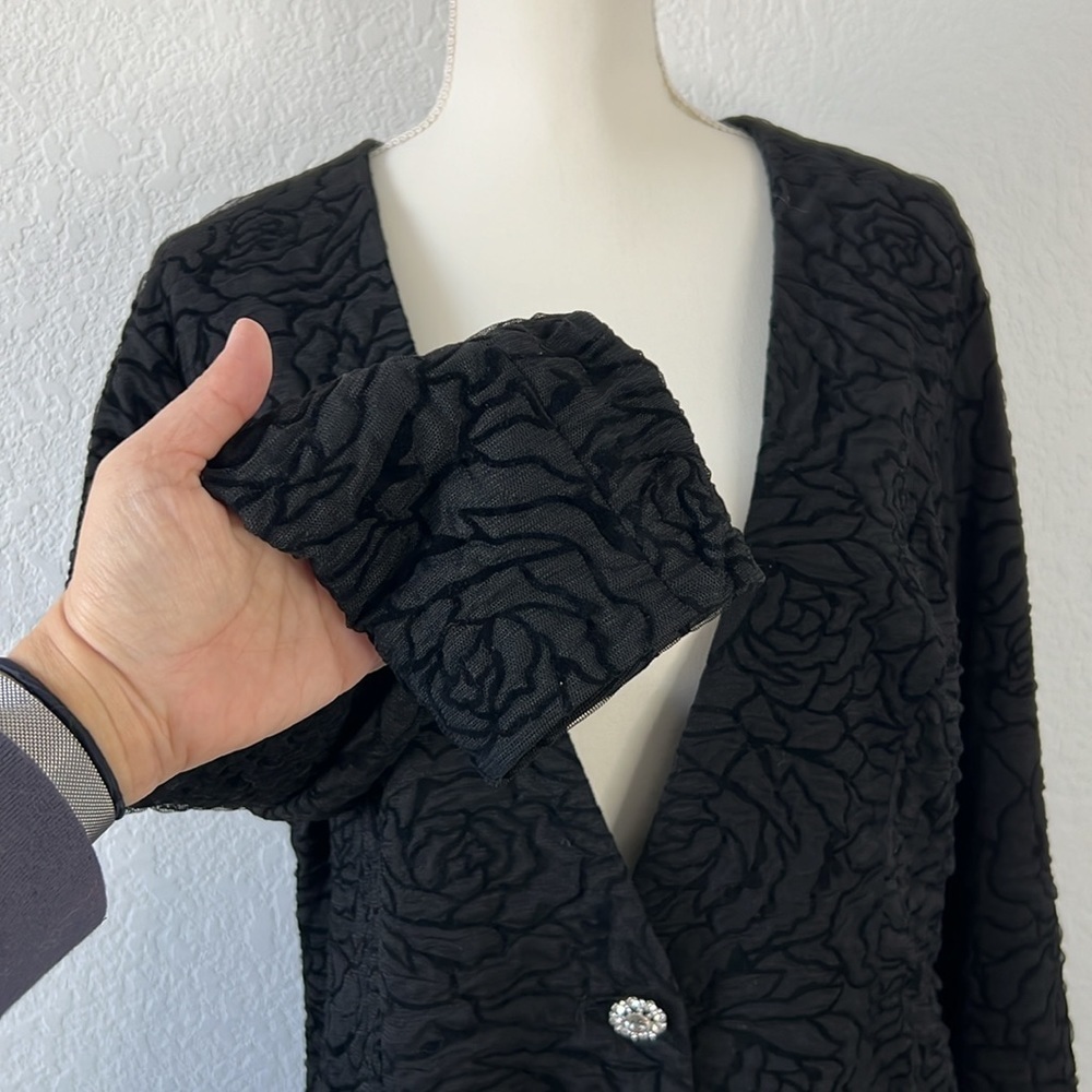 NWT Antthony Design Originals Black Floral Jacket - Picture 10 of 12
